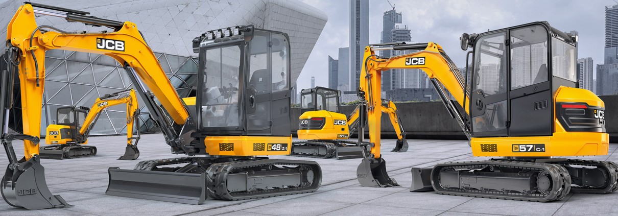 JCB 48Z, 51R, 55Z, 57C mini excavators