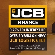 JCB Finance - 0.95% FPA interest HP. over 3 years on new JCB logistics Teletruks