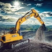 JCB 210X tracked excavator excavating