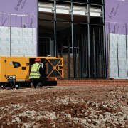 Engineer servicing a JCB G45QS