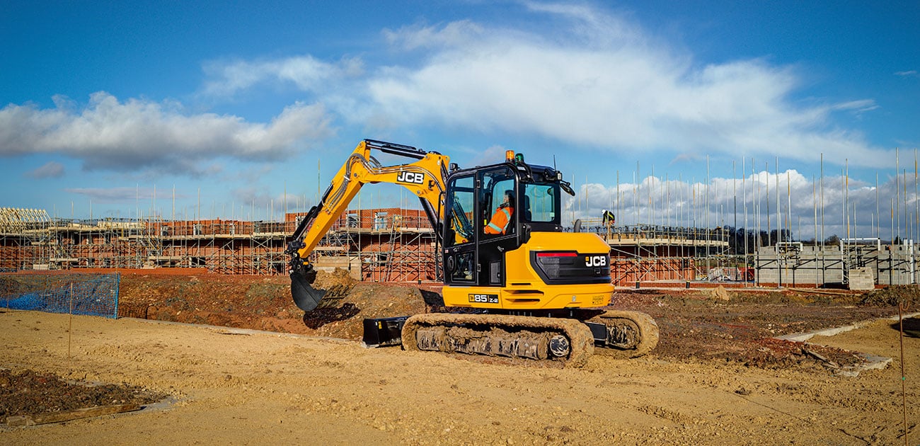 JCB 85Z-2 excavating