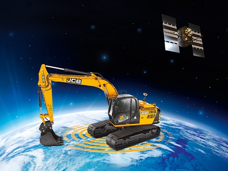 A JCB JS190 on the earth