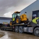 JCB Telehandler signwritten for FGS on the back of a lorry