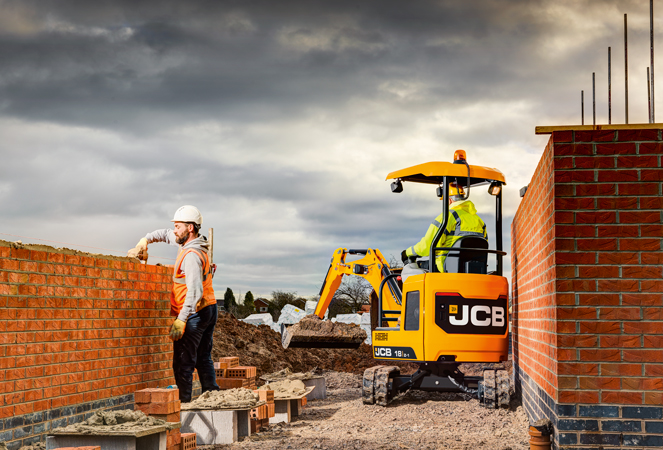 18Z-1 Mini Excavator excavating on work site