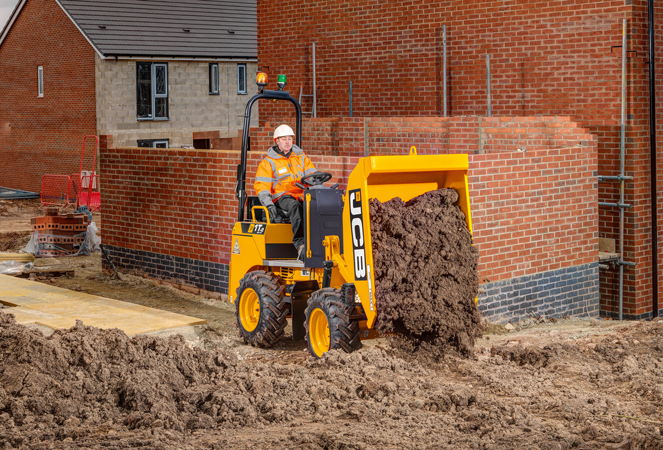 1T-2 High Tip Site Dumper dumping material