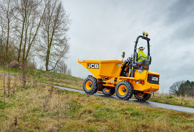 3T-2 Site Dumper carrying material up a small hill