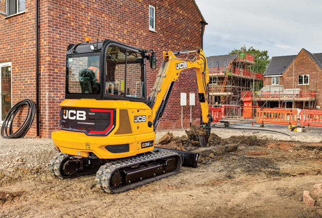 JCB 36C Mini Excavator excavating