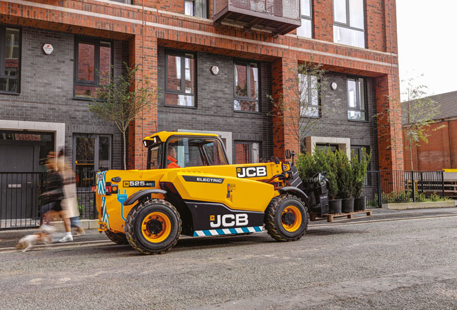 JCB 525-60E driving along a road
