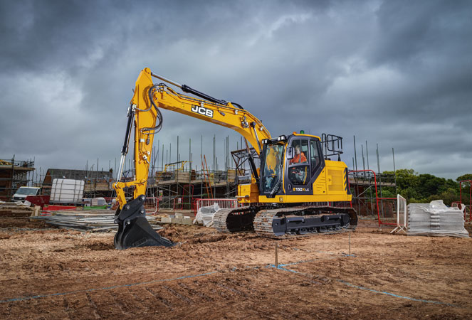JCB 150X Tracked Excavator excavating