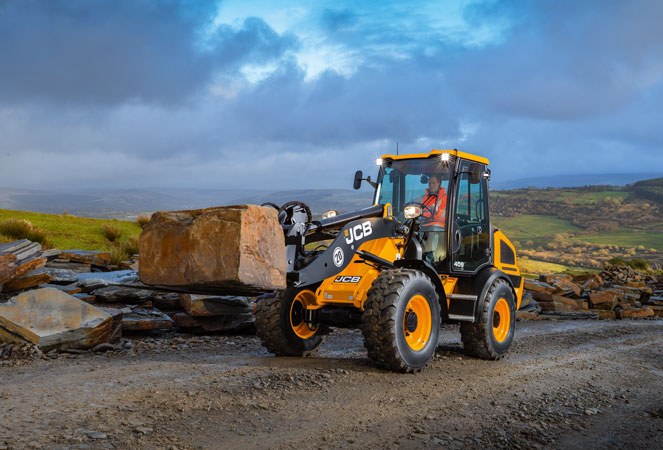A 409 Wheel Loading Shovel carrying a load