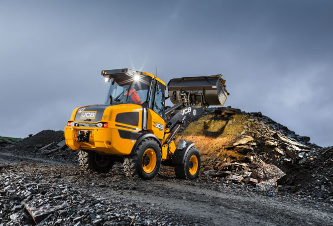 A 409 Wheel Loading Shovel loading up a bucket