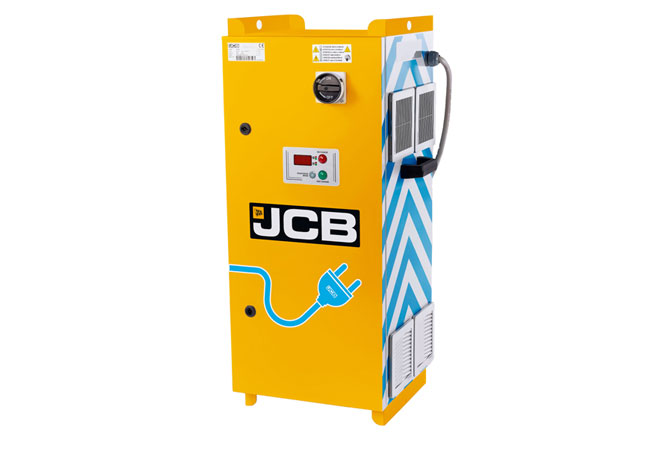 a JCB portable charging station