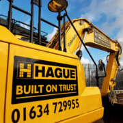 JCB Large Excavator sign written for Hague